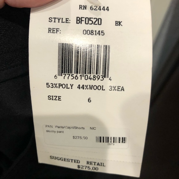 Nicole Miller Collection Wool Blend Skinny Pants 6 - Picture 8 of 10